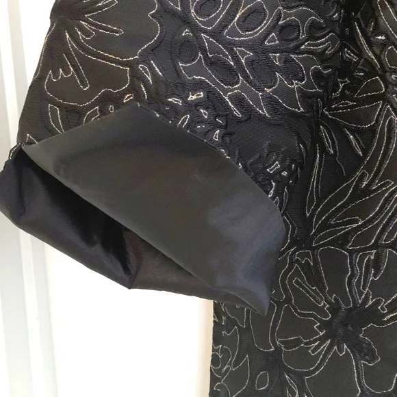 Black And Gold Floral Women's Jacket - Picture 6 of 9